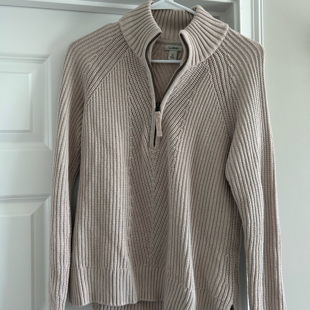 L.L. Bean Women's Soft Taupe Turtleneck Sweater
